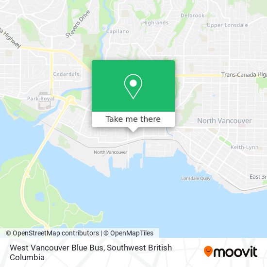 West Vancouver Blue Bus map