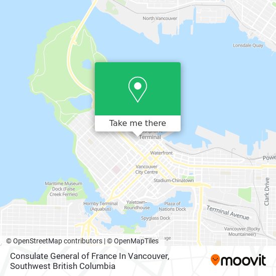 Consulate General of France In Vancouver map