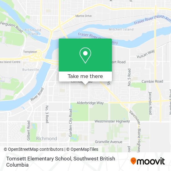 Tomsett Elementary School map