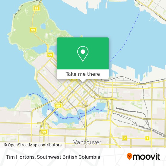 Tim Hortons map