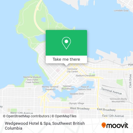 Wedgewood Hotel & Spa map