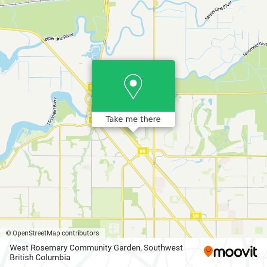 West Rosemary Community Garden map