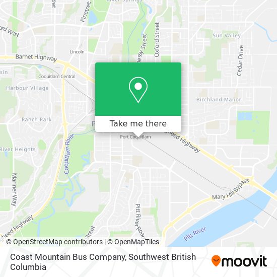 Coast Mountain Bus Company map