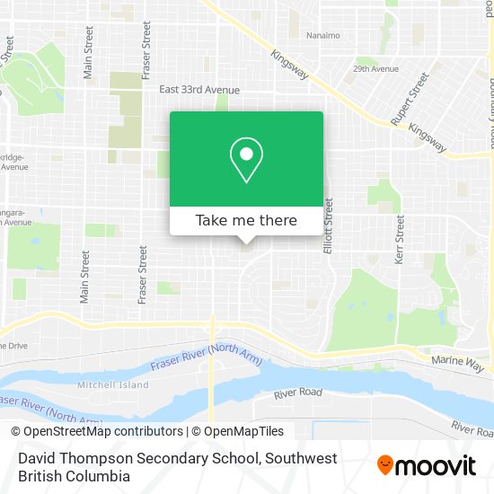David Thompson Secondary School map