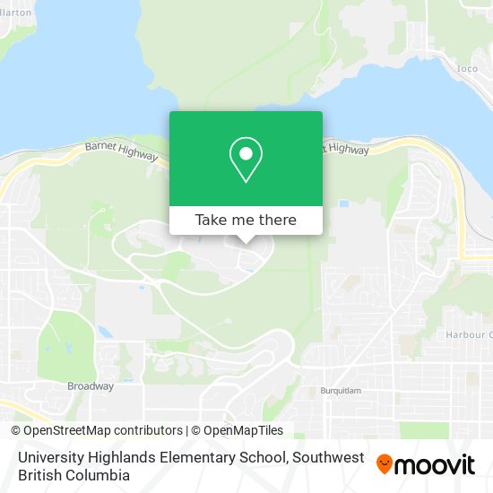 University Highlands Elementary School map