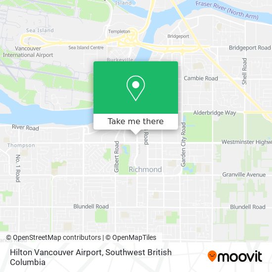 Hilton Vancouver Airport map