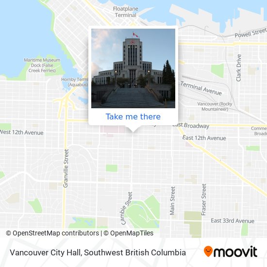 Vancouver City Hall map