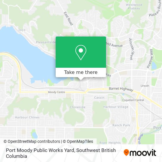 Port Moody Public Works Yard map