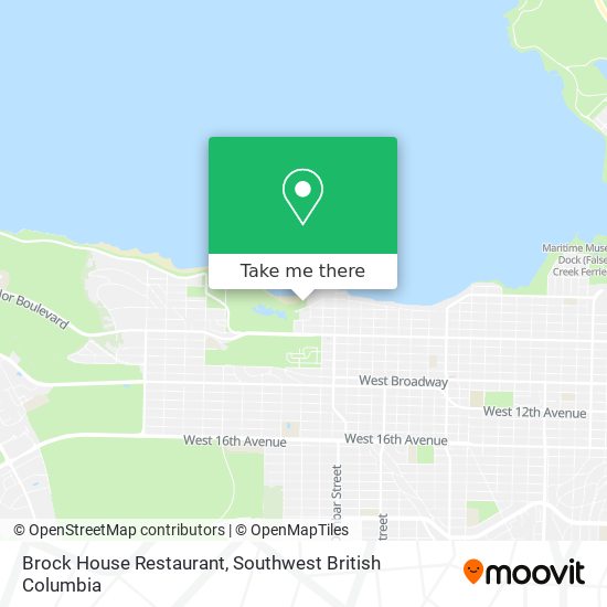 Brock House Restaurant map
