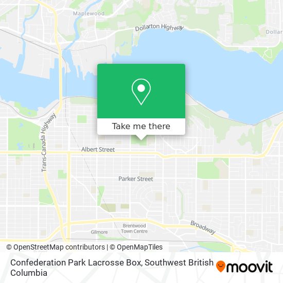 Confederation Park Lacrosse Box map