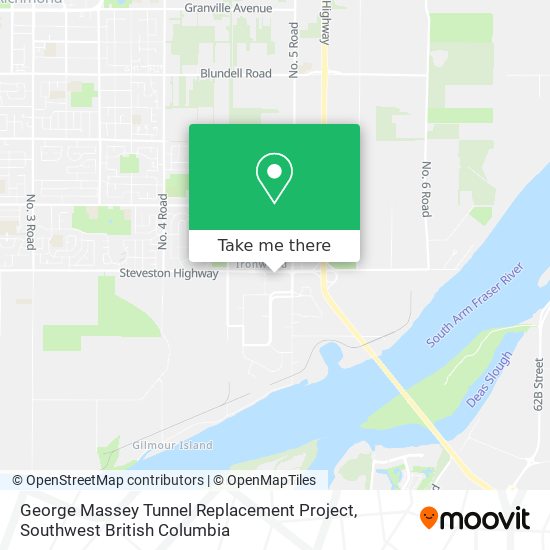 George Massey Tunnel Replacement Project map