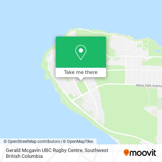 Gerald Mcgavin UBC Rugby Centre map