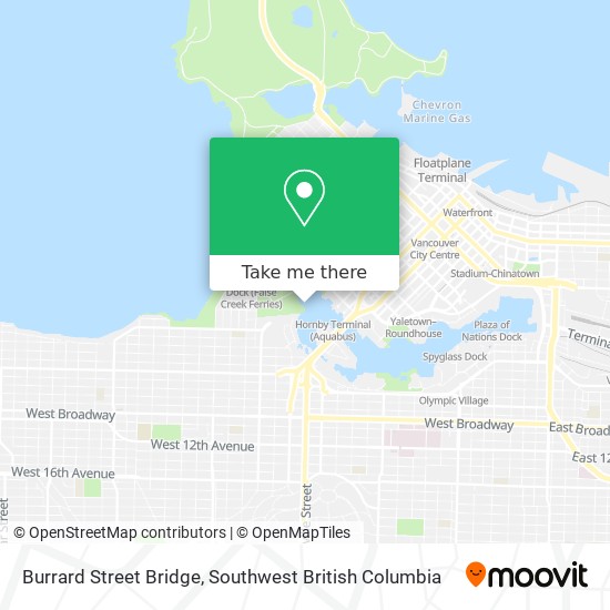 Burrard Street Bridge map