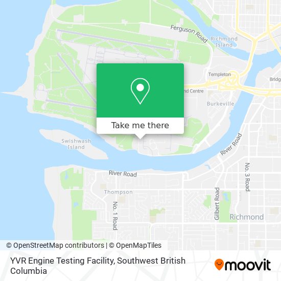 YVR Engine Testing Facility map
