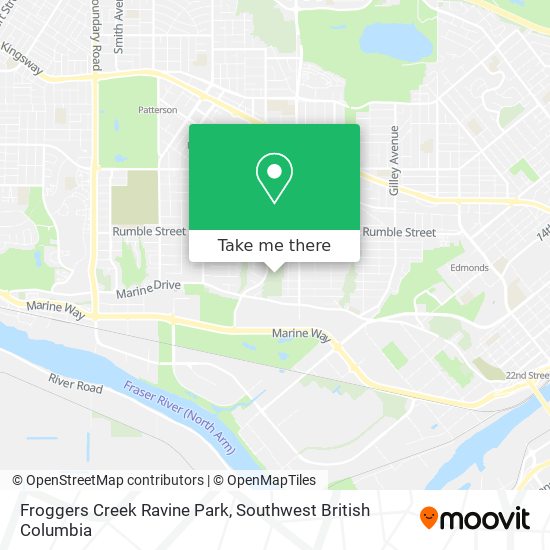 Froggers Creek Ravine Park map