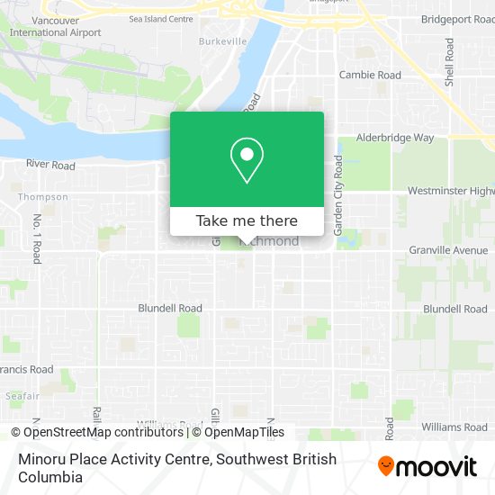 Minoru Place Activity Centre map