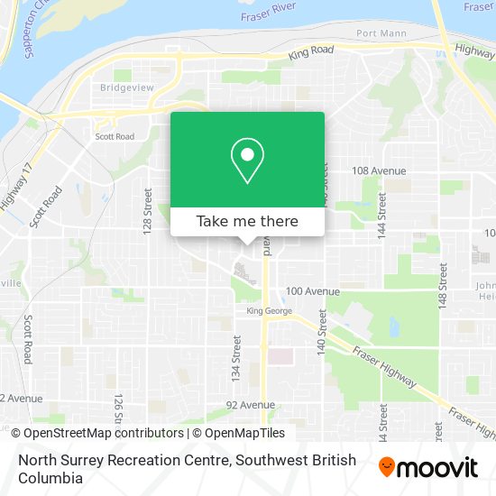 North Surrey Recreation Centre map