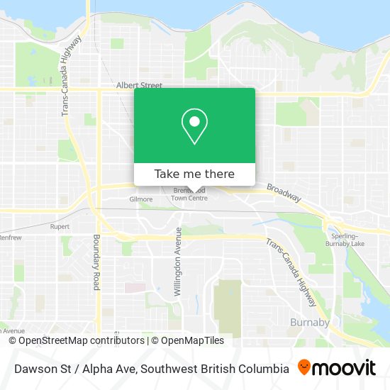 Dawson St / Alpha Ave map