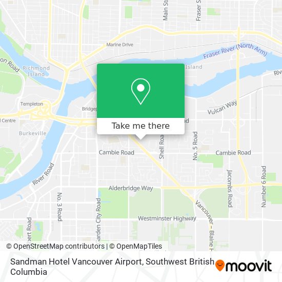 Sandman Hotel Vancouver Airport map