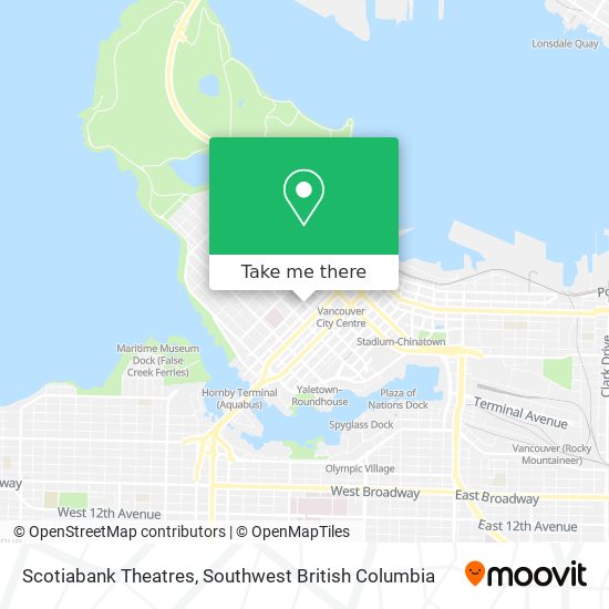 Scotiabank Theatres map