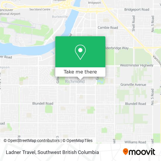 Ladner Travel map