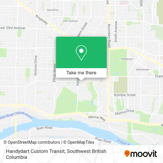 Handydart Custom Transit map