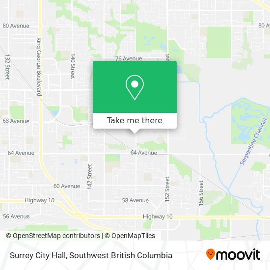 Surrey City Hall map