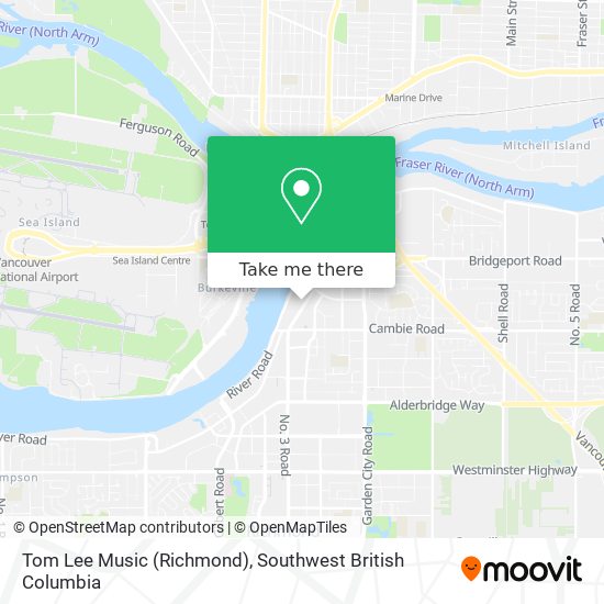 Tom Lee Music (Richmond) map