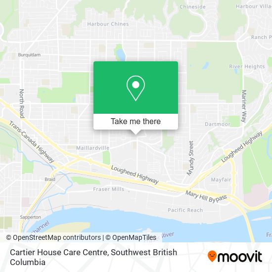 Cartier House Care Centre map