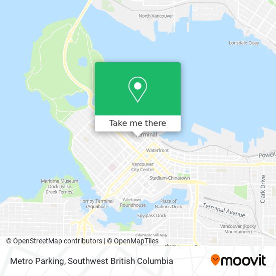 Metro Parking map