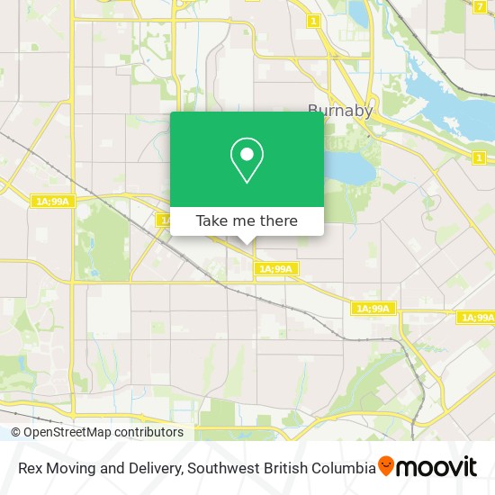 Rex Moving and Delivery map