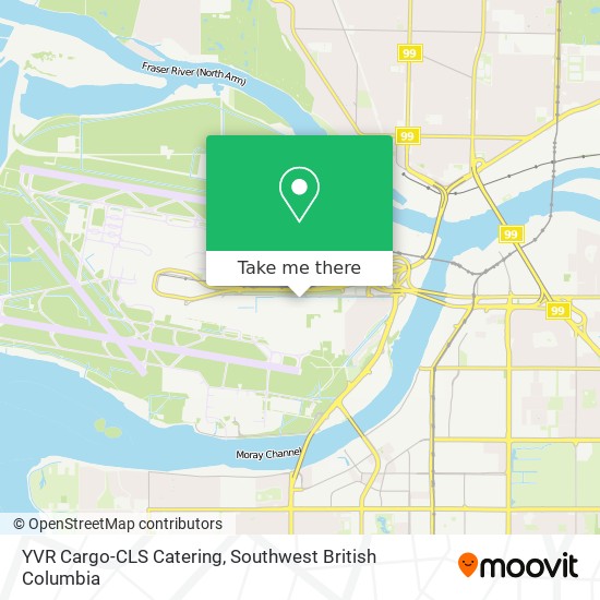 YVR Cargo-CLS Catering map