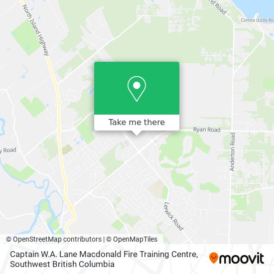 Captain W.A. Lane Macdonald Fire Training Centre map