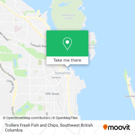 Trollers Fresh Fish and Chips map