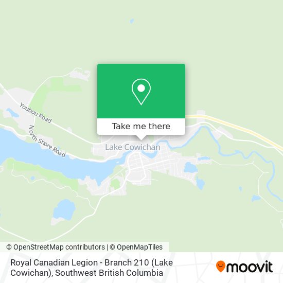 Royal Canadian Legion - Branch 210 (Lake Cowichan) map