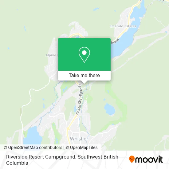 Riverside Resort Campground map