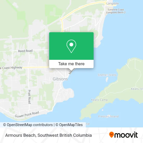 Armours Beach map