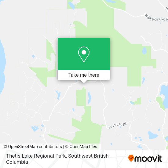 Thetis Lake Regional Park map