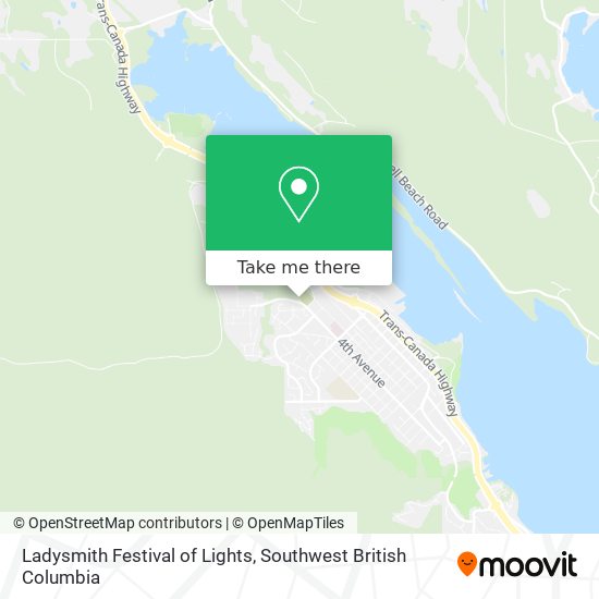 Ladysmith Festival of Lights map