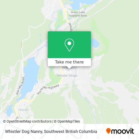 Whistler Dog Nanny map