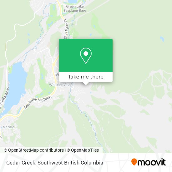 Cedar Creek map