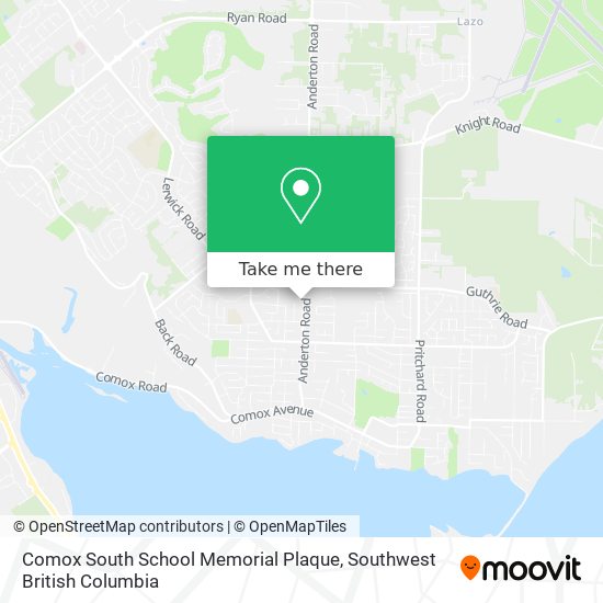 Comox South School Memorial Plaque plan