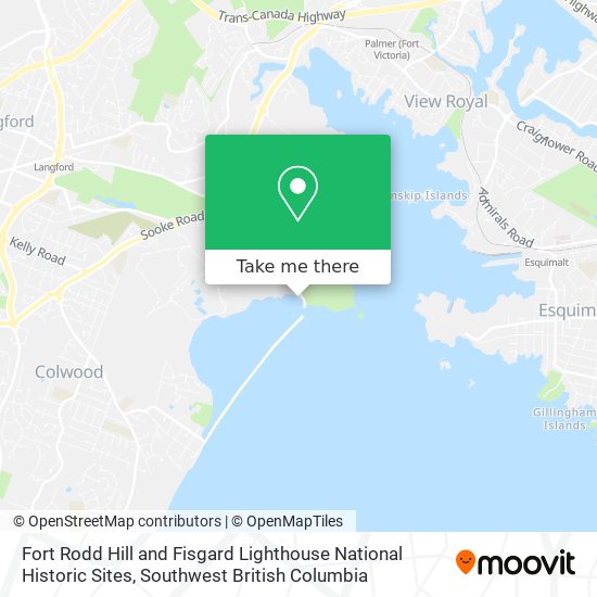 Fort Rodd Hill and Fisgard Lighthouse National Historic Sites map