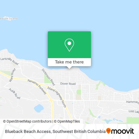 Blueback Beach Access map