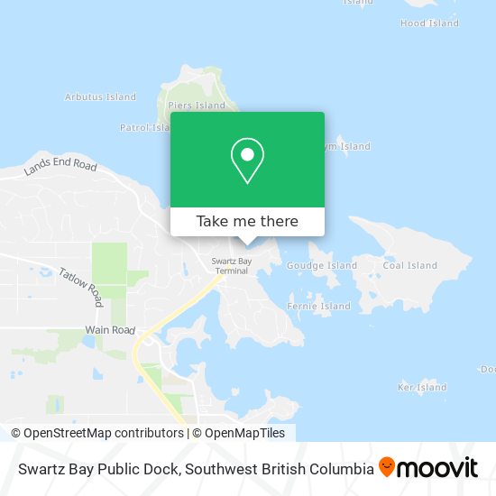 Swartz Bay Public Dock map