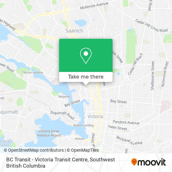 BC Transit - Victoria Transit Centre map