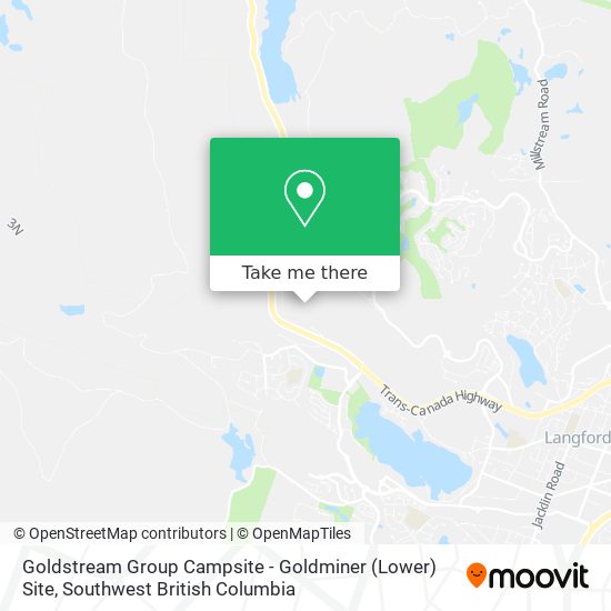 Goldstream Group Campsite - Goldminer (Lower) Site map