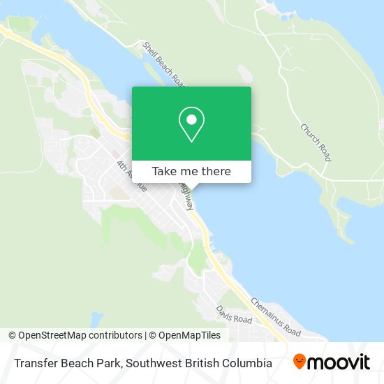 Transfer Beach Park map
