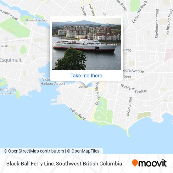 Black Ball Ferry Line map