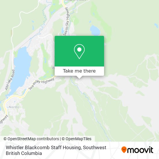 Whistler Blackcomb Staff Housing map